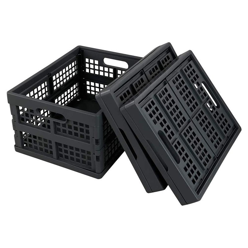 AnnkkyUS 3-pack Folding Crates for Storage, 15 Liters Plastic Collapsible Crates Bins - Image 1